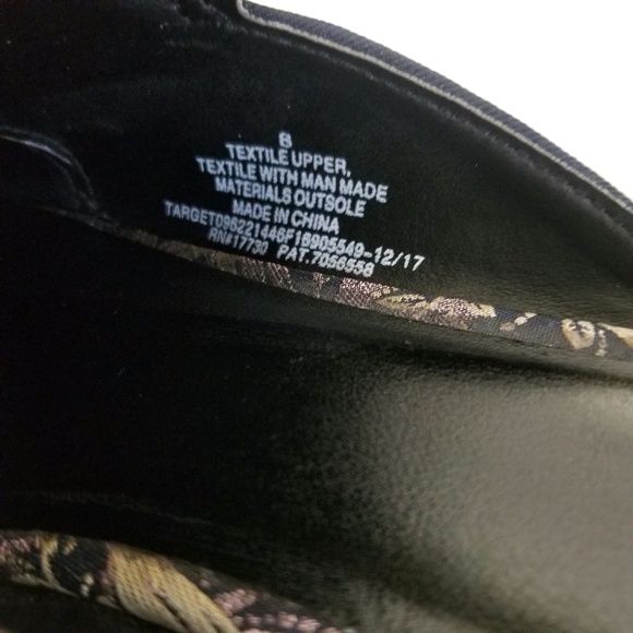 Vintage Black Satin Print Floral Mules - Picture 7 of 8